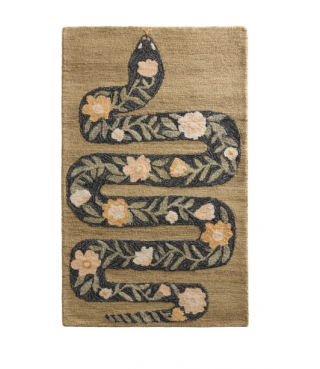 Floral Snake Tufted Wool...